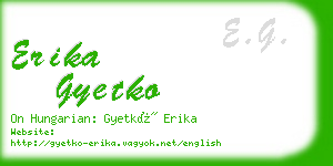 erika gyetko business card